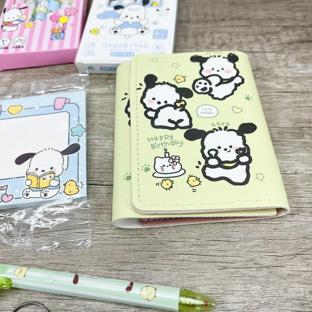Sanrio Pochacco Stationery Accessory Bundle Wallet Pens Stickers Keychains Set